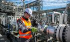 A worker on an energy project in the Humber region