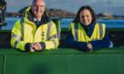 Forth Ports chief executive Stuart Wallace and deputy first minister Kate Forbes.