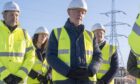 First Minister John Swinney during a visit to the Coalburn 1 battery energy storage site in Lanark, South Lanarkshire. Image: Jane Barlow/PA Wire