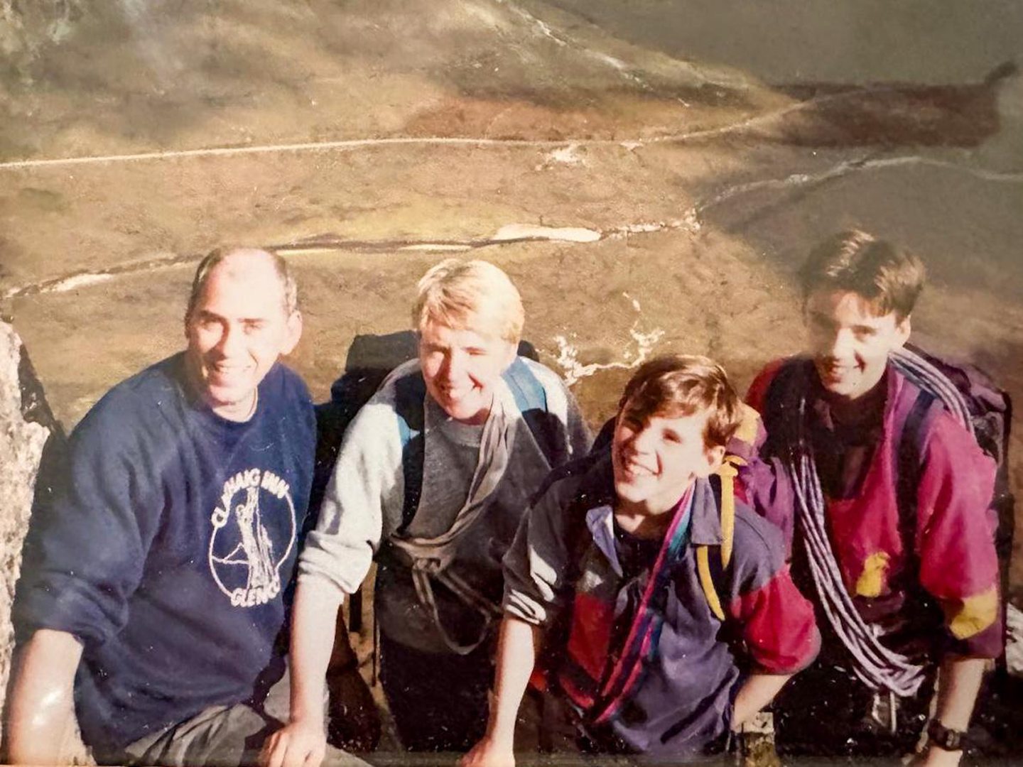 Allan Basil with his younger brother and parents in Glencoe