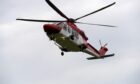 File photo of a coastguard helicopter arriving at Aberdeen Royal Infirmary. Image: Kath Flannery/DC Thomson.