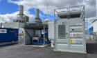 Electrolyser and hydrogen storage at Siemens' Zero Emission Hydrogen Turbine Center (ZEHTC) . Finspang, Sweden.