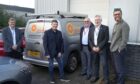 Left to right: Chris Burke (manging director, Morson Projects), Tony Hynes (managing director, Orange Solutions), Ged Mason (CEO of Morson Group), Paul Ward (associate director, Ematics), and Gareth Beck (director, Morson Projects).