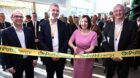 Bridget Phillipson MP cutting the ribbon at OnPath Energy's Chase House headquarters in Sunderland, with (from left) OnPath Energy chief financial officer Simon Fisher, Simon Maine of Brookfield Asset Management and OnPath Energy CEO Richard Dunkley.