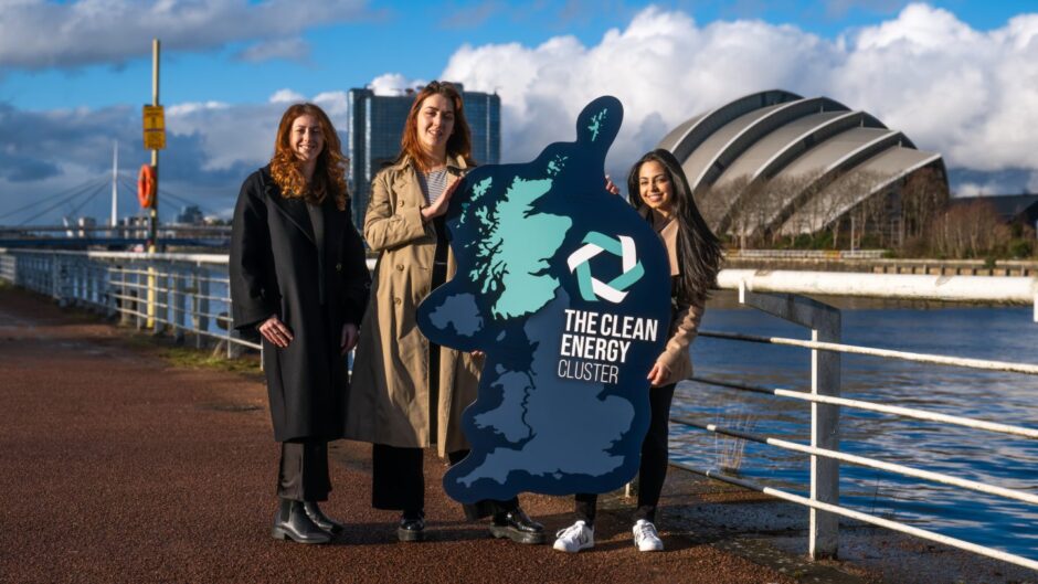 Scottish Renewables director of energy transition and supply chain Emma Harrick (left) in Glasgow to launch the Clean Energy Cluster.