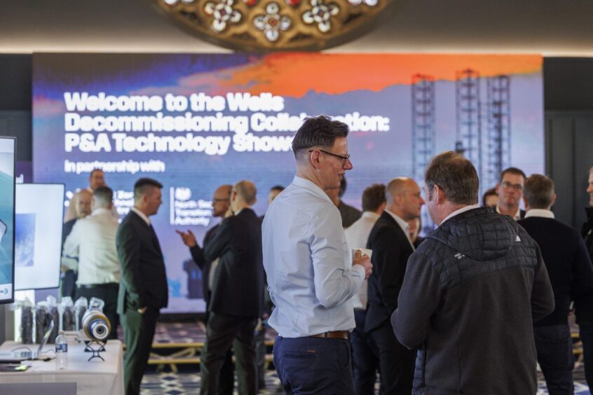 Attendees on the show floor of the NSTA and NZTC's decommissioing event in Aberdeen.