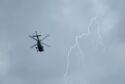 Helicopter operators can face a triggered lightning threat during winter months. Image: Shutterstock.