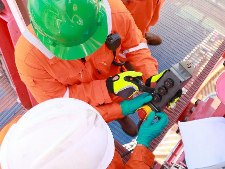 engineer at work at an energy facility