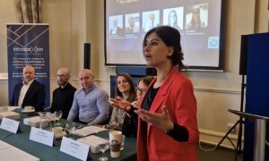 IntrospeXion managing director Shabnum Hanif speaking at the Legal Impact of Mental Health on Your Business event in Aberdeen.