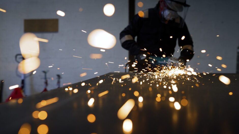 JMSL welder at work.