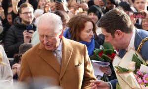 King Charles greeting crowds in Middlesbrough