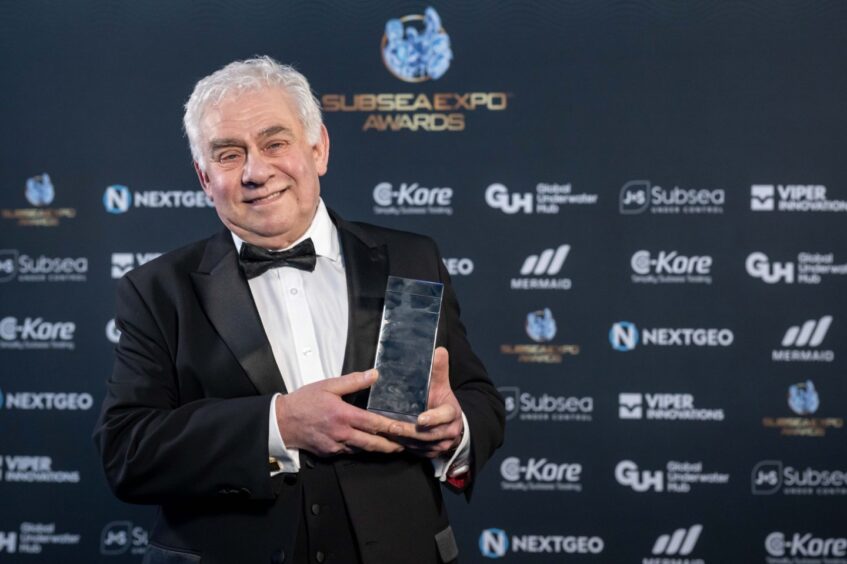 Subsea Expo Awards 2025 outstanding contribution Award winner Steve Sheppard, Helix Well Ops. Image: Michal Wachucik/ GUH