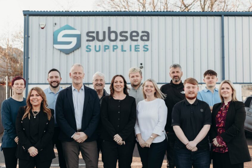 Subsea Supplies staff outside its HQ.