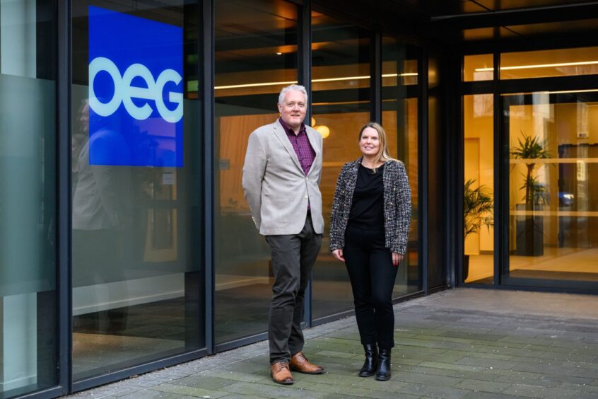 Billy Hamilton, OEG Topside Division Director and Claire Mack, CEO Scottish Renewables.