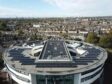 Solar panels installed on the roof of Hammersmith Academy in London.