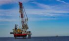 Installation of the first monopile for the East Anglia Three offshore wind farm.