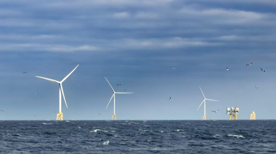 The Neart Na Goithe offshore wind farm.