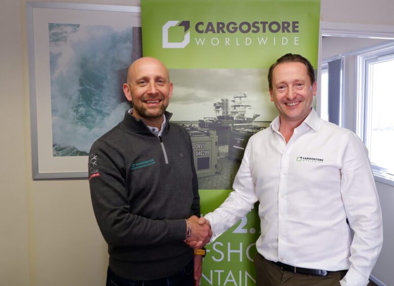 Greg Spence, managing director of Reftrade UK and Environstore and Andrew Hart, CEO of Cargostore Worldwide.