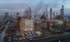 Industrial facilities at Grangemouth in Scotland, which form part of the proposed Acorn carbon capture project.