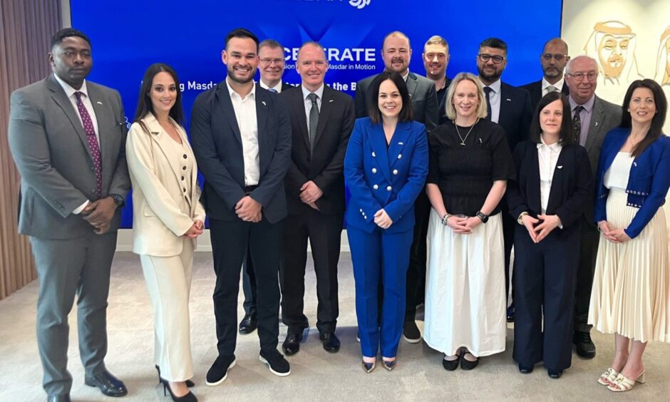 Deputy first minister Kate Forbes with the delegation of Scottish energy transition and clean energy trade mission companies in the UAE.