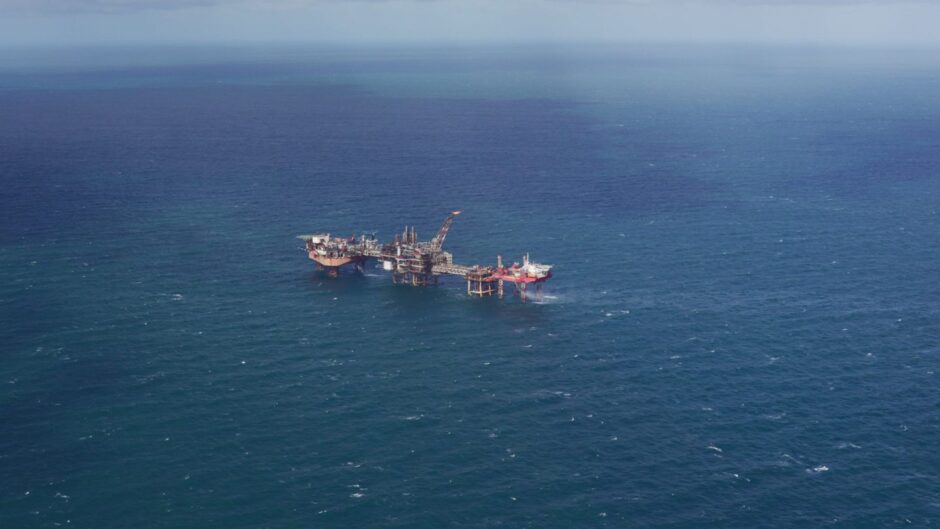 Eni's Douglas platform in the Liverpool Bay which is the focal point for the HyNet North West carbon capture and storage project.