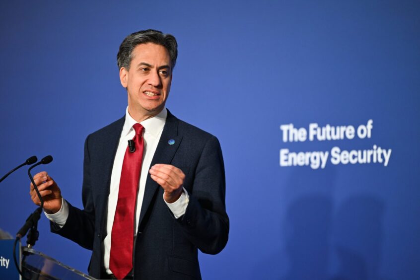 Mandatory Credit: Photo by CHRIS J RATCLIFFE/POOL/EPA-EFE/Shutterstock (15267443n)
British Secretary of State for Energy Security Ed Miliband speaks during the International Summit on the Future of Energy Security in London, Britain, 24 April 2025. The International Energy Agency (IEA) and the UK government are hosting a two-day summit of more than 60 countries and numerous companies to discuss the future of energy security.
International Summit on the Future of Energy Security - Day 1, London, United Kingdom - 24 Apr 2025