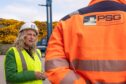 Gillian Martin during a visit to Sarens PSG's Aberdeen base.