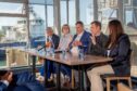 From left: GMB Union organiser Sean Robertson, Aberdeen Cyrenians CEO Donna Hutchison, Aberdeen and Grampian Chamber of Commerce CEO Russell Borthwick, Ventex Studio CEO Steve Gray and technical support manager for Harbour Energy Kerry Smyth.