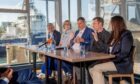 From left: GMB Union organiser Sean Robertson, Aberdeen Cyrenians CEO Donna Hutchison, Aberdeen and Grampian Chamber of Commerce CEO Russell Borthwick, Ventex Studio CEO Steve Gray and technical support manager for Harbour Energy Kerry Smyth.