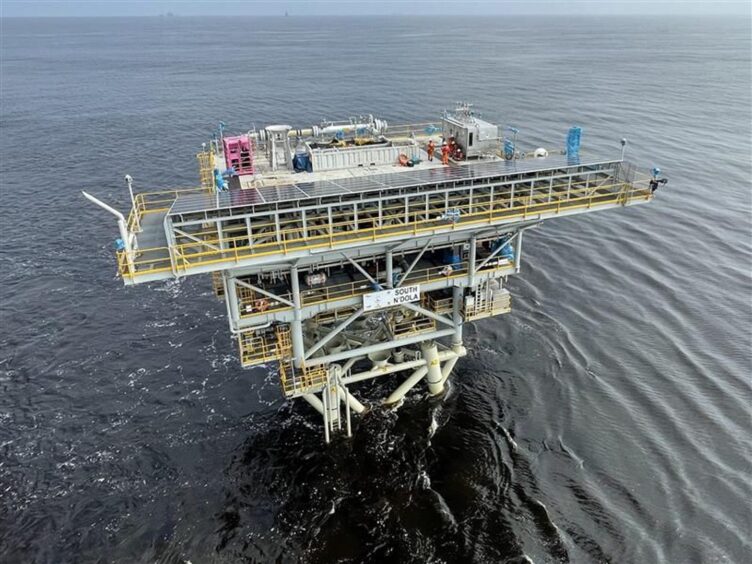 Chevron's Sea Swift platform offshore Angola.