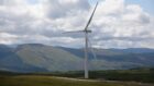 ScottishPower Clachan wind farm turbine in Argyll.