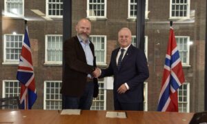 To go with story by Jessica Davies. Centrica, Equinor strike ?20bn gas supply deal Picture shows; Centrica group chief executive Chris O'Shea and Equinor CEO Anders Opedal. Unknown. Supplied by Centrica Date; Unknown