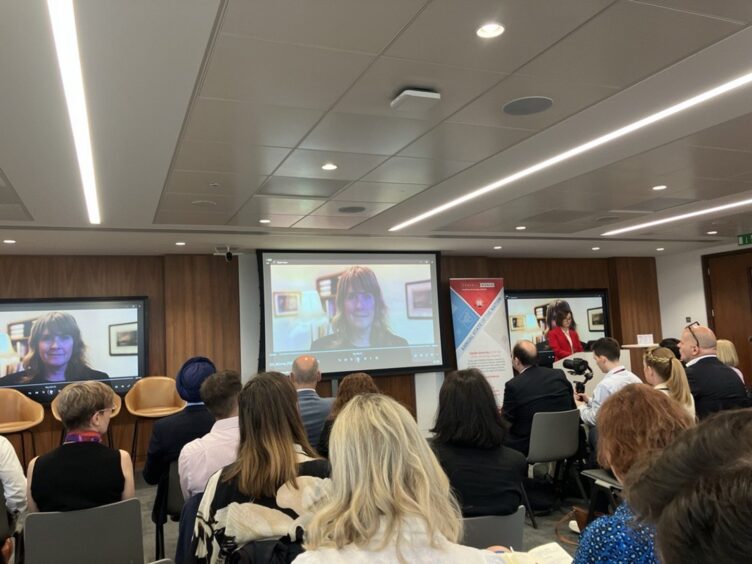To go with story by Jessica Davies. Powerful Women report shows energy company boards are failing women Picture shows; Monica Collings, chair of Powerful Women. Bain & Co offices. Jessica Davies/DCT Media Date; 11/06/2025