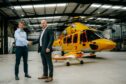 Charles Tavner (L) and Jamie John (R) pictured at the NHV hangar in Aberdeen.