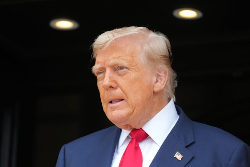 US President Donald Trump during a visit to Scotland.