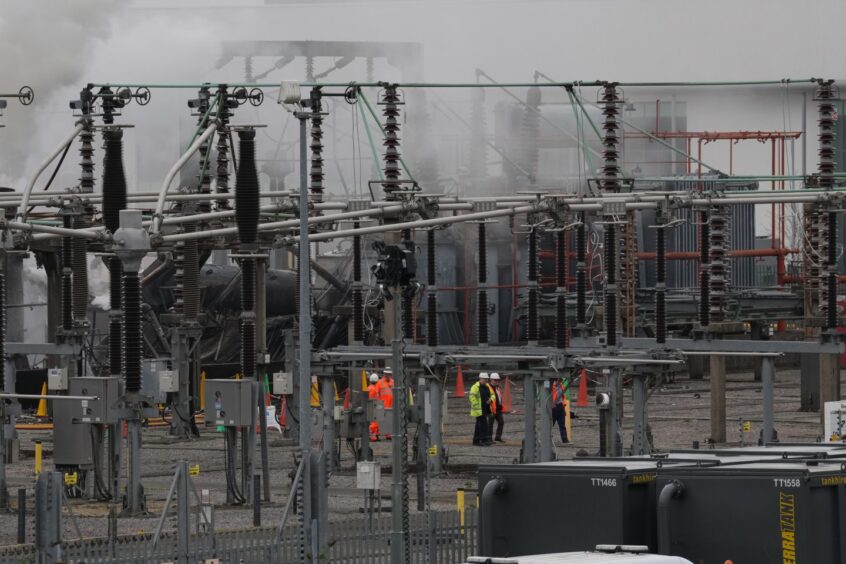 A view of the North Hyde electrical substation which caught fire in March. Image: Maja Smiejkowska/PA Wire