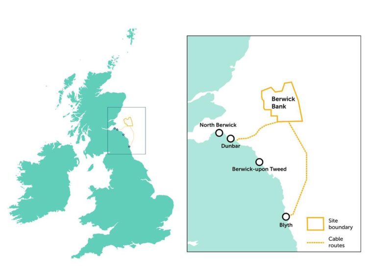 SSE Renewables Berwick Bank offshore wind farm site map