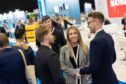 Attendees chat at Offshore Europe