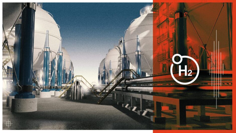 Hydrogen storage tanks.