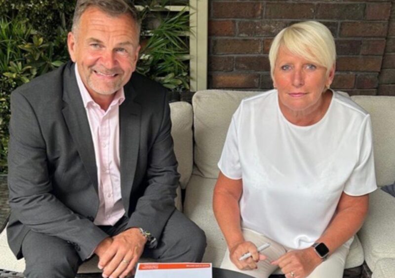 From left, XLCC CEO Ian Douglas and GMB Scotland secretary Louise Gilmour.