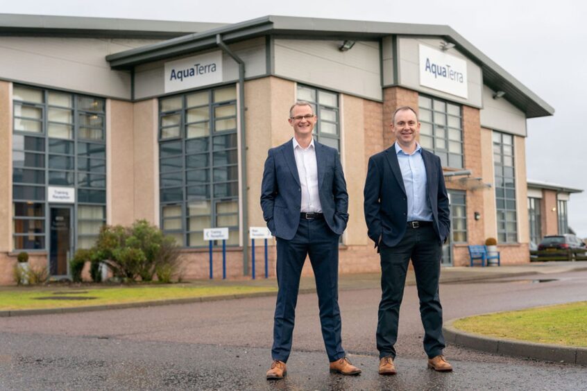 From left, AquaTerra Group commercial director Nigel Whitton and managing director Stephen Taylor.
