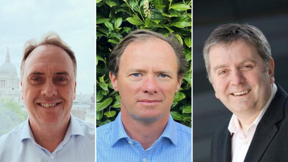 Left to right, OWGP interim supply chain development manager Rob Heaton, investments manager Jonathan Bryers, and industrial development strategy manager Alex MacPhie. 