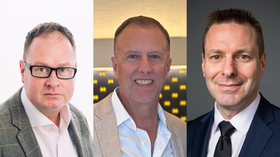 From left, Centurion Group president of UK & Europe Adrian Hart, group operational efficiency director Gary Mawer, and president of Canada region Chris Gindl. 