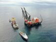Hereema's Sleipnir life vessel installed Inch Cape's offshore substation platform on its jacket.