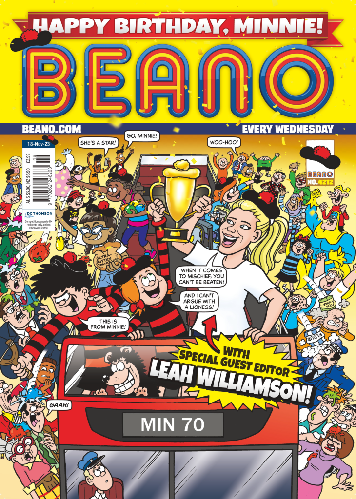 Leah Williams guest edits Beano for Minnie the Minx’s 70th anniversary