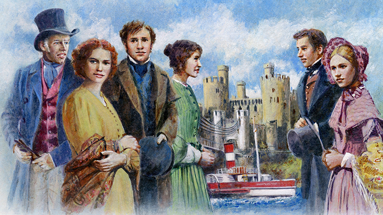 The main characters from Daughter of Conwy serial