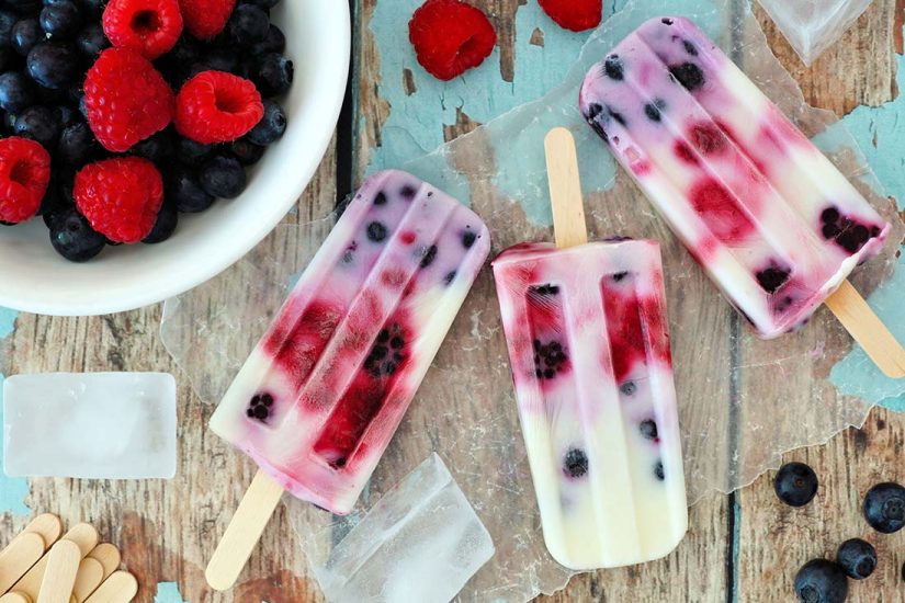 Homemade berry ice lollies, a great idea for things to do on a sunny day