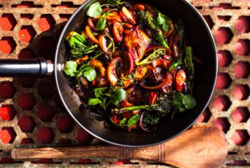 Szechuan Pork, Watercress and Broccoli Stir-fry