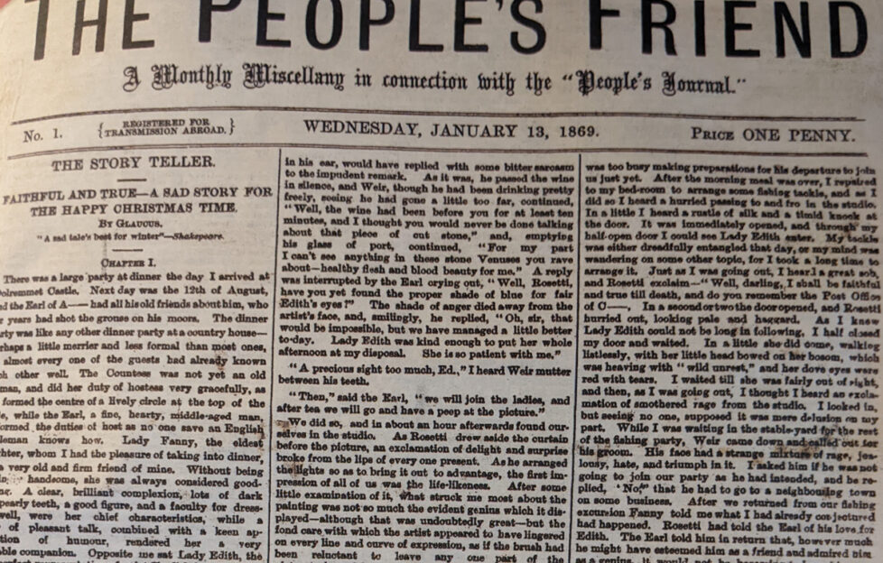 The People's Friend first issue replica copy