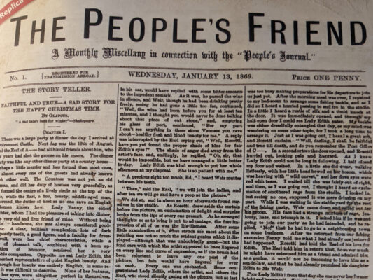 The People's Friend first issue replica copy